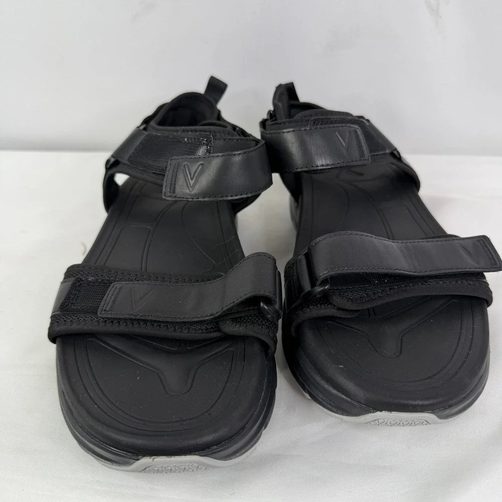 Vionic MX Wanderer Black Active Orthotic Sandals Mens 10 Adjustable